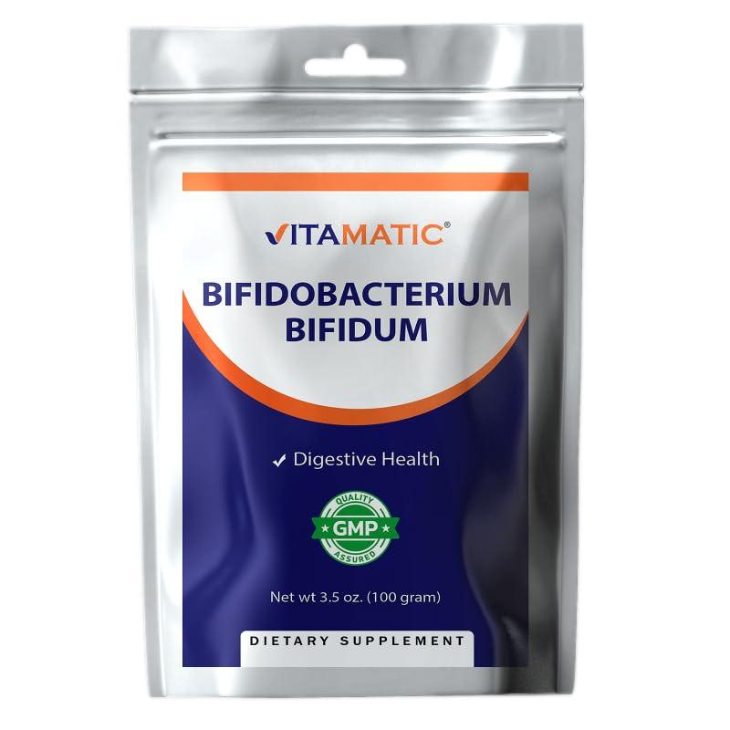 Vitamatic Vitamatic Bifidobacterium Bifidum Probiotic Powder - Digestive Health Support - 100 Gram (3.5 OZ) - 100 Servings