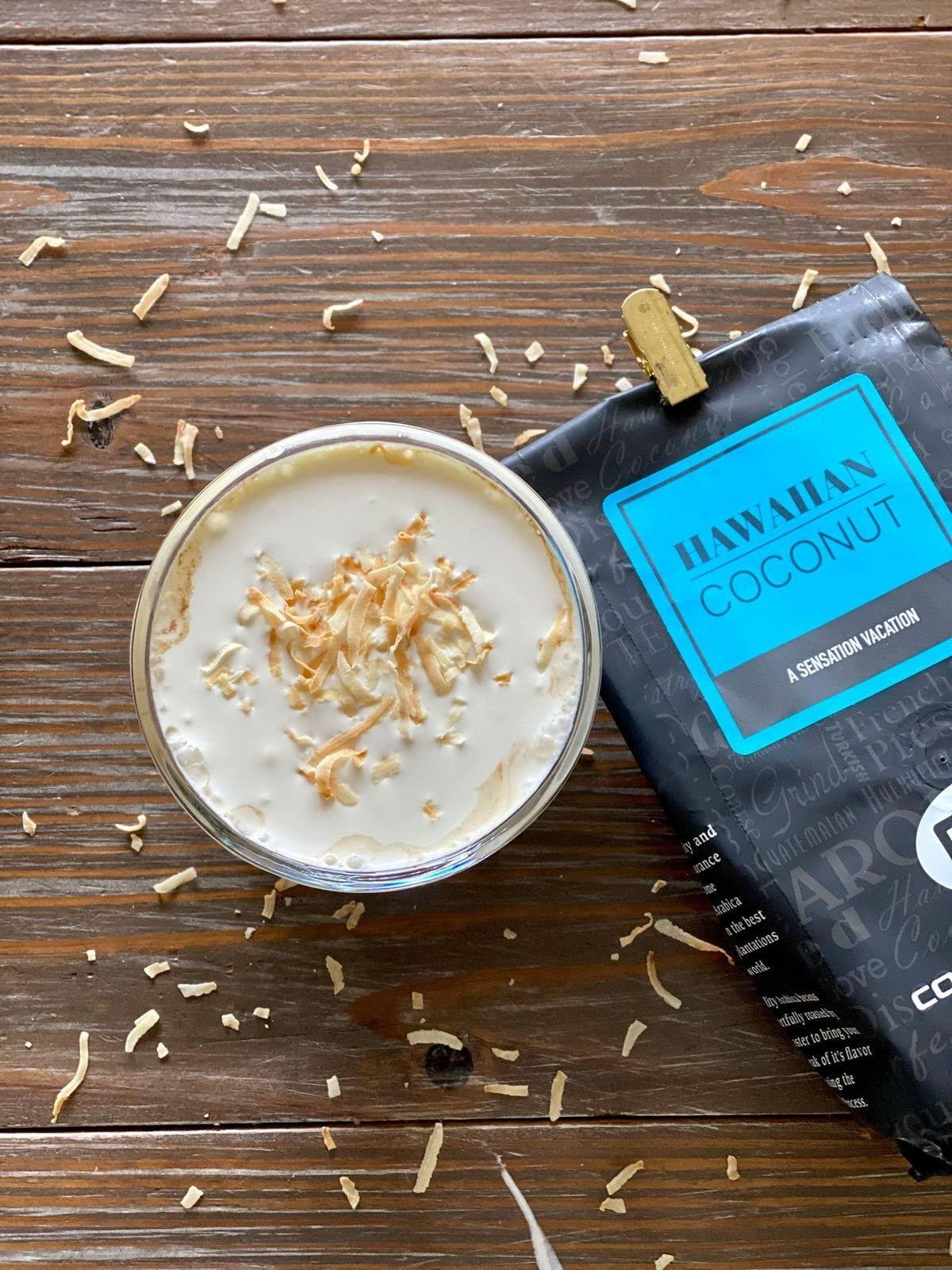 Coffee Beanery Hawaiian Coconut Coffee by Coffee Beanery | 12oz Flavored Coffee Ground Medium Roast Coffee | 100% Specialty Arabica Coffee Ground | Gourmet Coffee | Flavored Coarse Ground Coffee Medium Roast