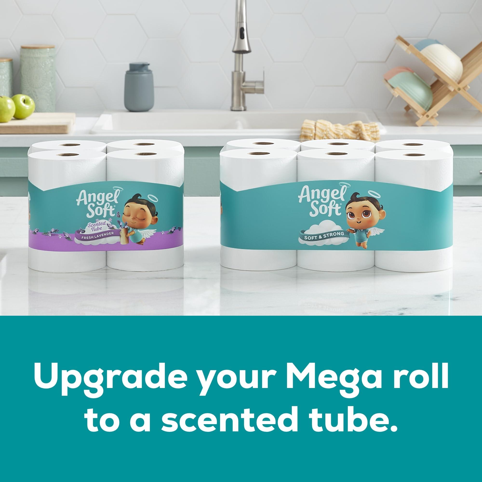 Angel Soft Angel Soft Toilet Paper, 24 Mega Rolls = 96 Regular Rolls, Soft and Strong Toilet Tissue