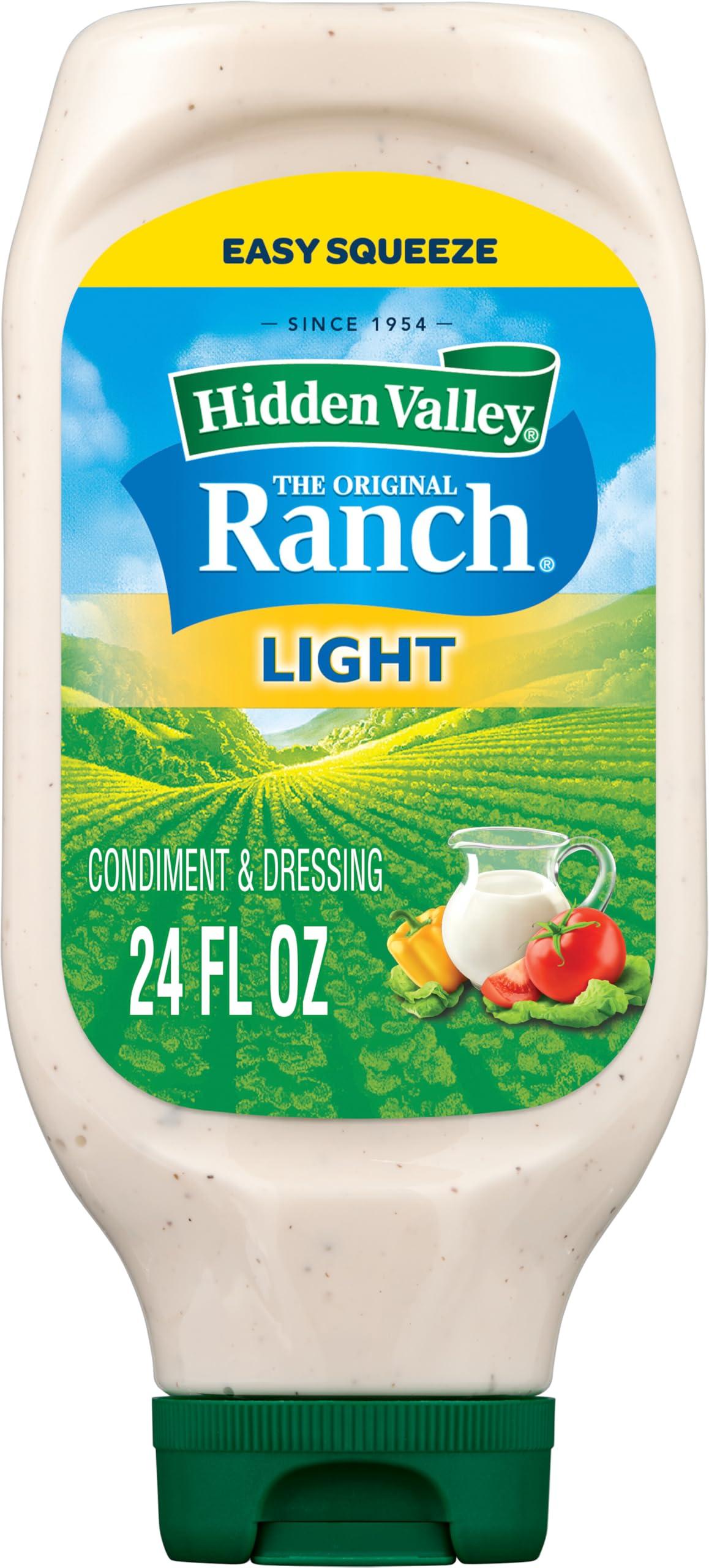Hidden Valley Hidden Valley Ranch Dressing & Dipping Sauce, Light Ranch Dressing, Gluten Free Salad Dressing, 24 Ounces