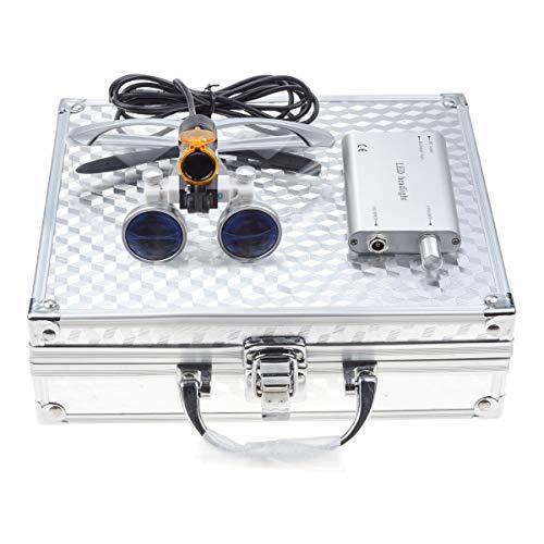 NSKI NSKI 2.5X Loupes Magnifer with 5W High Brightness LED Headlamp with Filter + Aluminum Box (Silver)