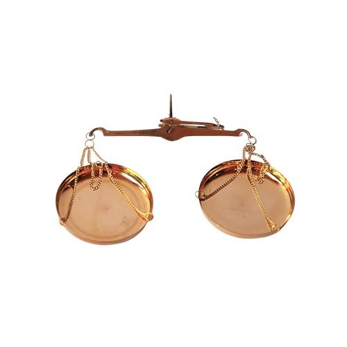 AS BRASS INSTRUMENT Vintage Weighting Scale (tarazu) -Brass Balance Scale-Made in India Gold Scales with Velvet Box