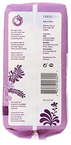 NATRACARE Natracare Natural Traditional Style Night Time Maxi Pads, Individually Wrapped, Without Wings in Plant-Based Bag (1 Pack, 10 Pads Total)