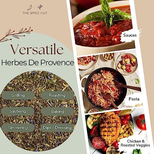 The Spice Hut Spice Hut - Organic Herbes De Provence Seasoning Mix with Lavender, Salt Free, Authentic Provencal Blend- French Herbs de Provence Spice for Cooking Roasted Chicken, Vegetables, Soup / All-Natural, Kosher, Vegan, Gluten Free, Keto -No MSG- 1oz Pack