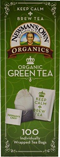 Newman's Own Newman's Own Organics Green Tea, 100 Individually Wrapped Tea Bags, 100 Count (Pack of 5)