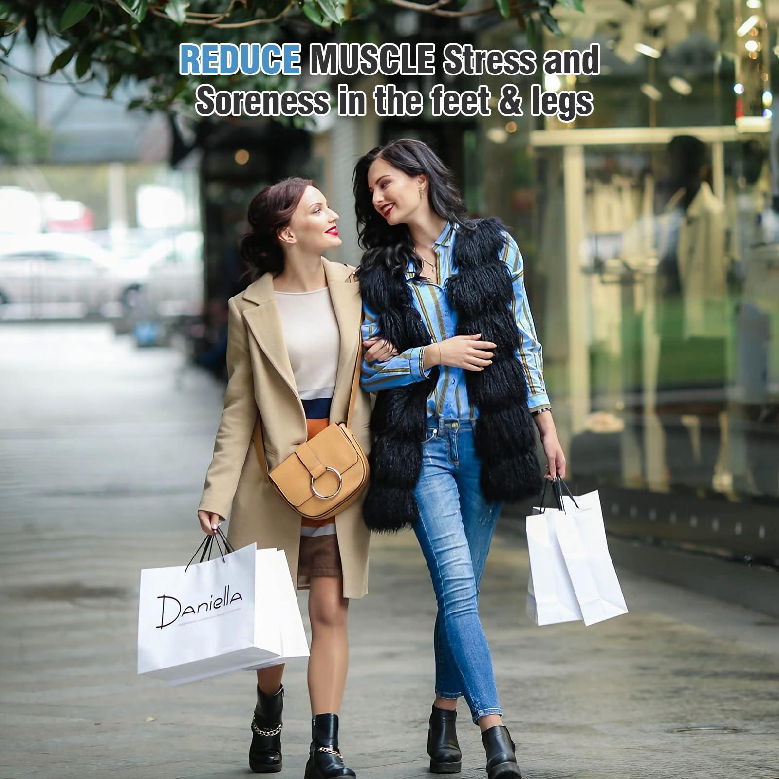 ENLOPQ 2 Pairs 4D Cloud Soles for Women - Soft Memory Foam Cushioning Cloud Insoles - Ultra Comfort Trim to Fit Steppers Insoles with Arch Support for Foot Pain Relief and Fatigue Reduction(US W 6.5-9)