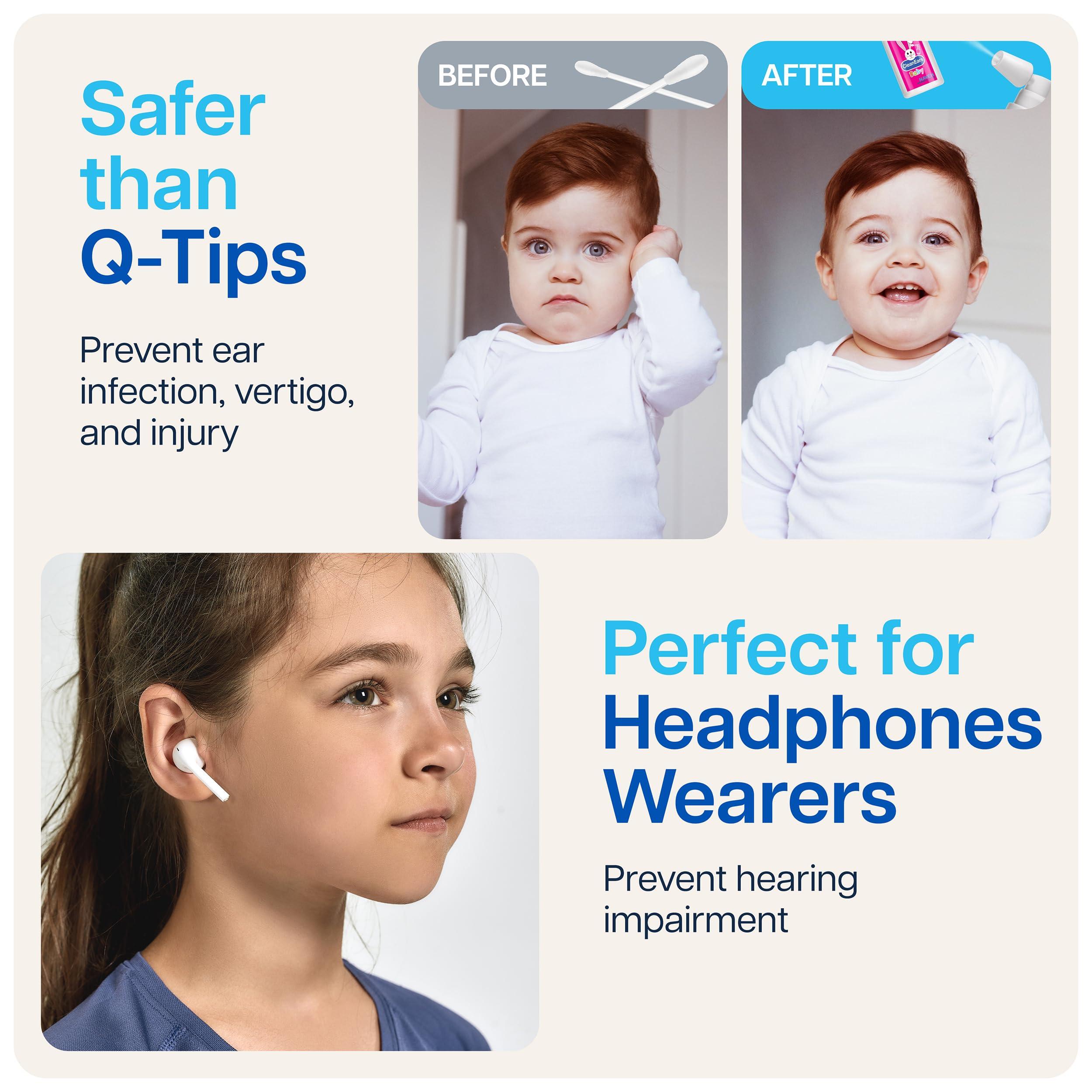 NAVEH PHARMA NAVEH PHARMA CleanEars Baby | Fast-Acting Ear Wax Removal Drops | Breaks Down & Dissolves Wax in Just 1 Treatment | Clinically Proven to Be 300% More Effective | All-Natural, Gentle & Safe | 1 Fl Oz