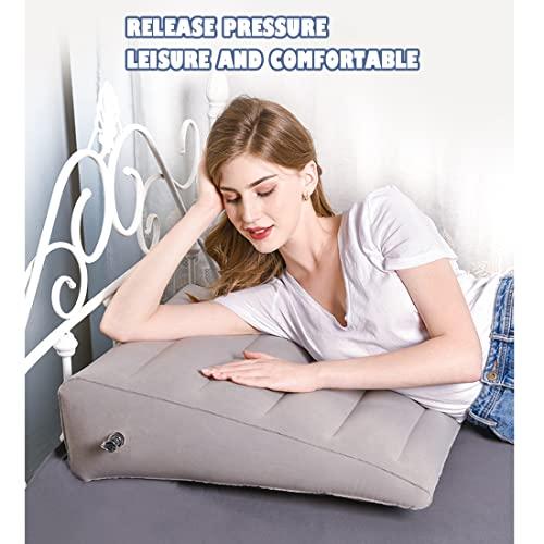 VOPHIA VOPHIA Inflatable Wedge Pillow - Lightweight & Portable Travel Wedge Pillow for Sleeping, Reading,Post Surgery&Leg Elevation - Triangle Pillow with Washable Cover Sleep Wedge Pillow (Grey)