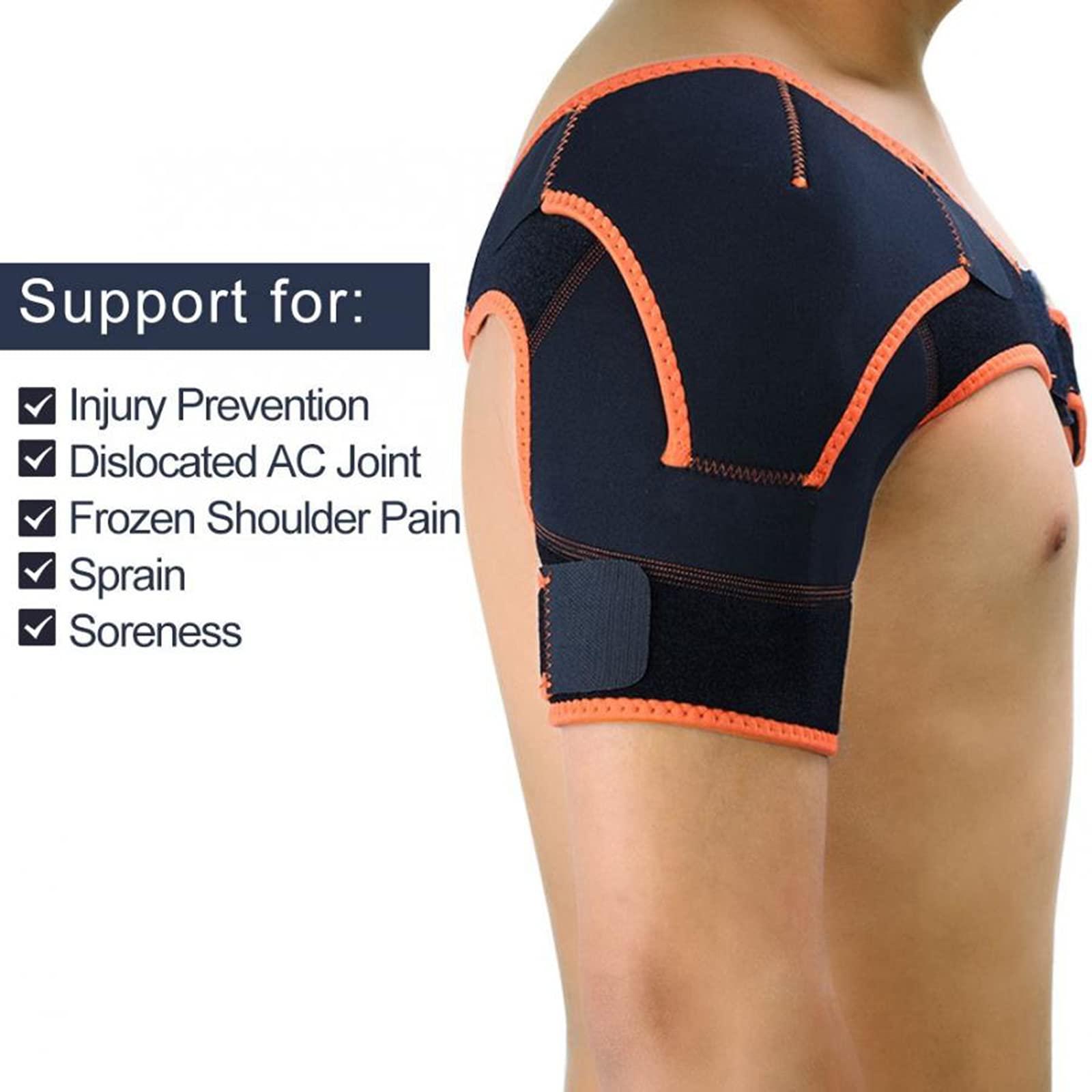Lzour Shoulder Stability Brace for Men and Women, Pressure Pad Light and Breathable Neoprene Shoulder Support for Rotator Cuff, Dislocated AC Joint