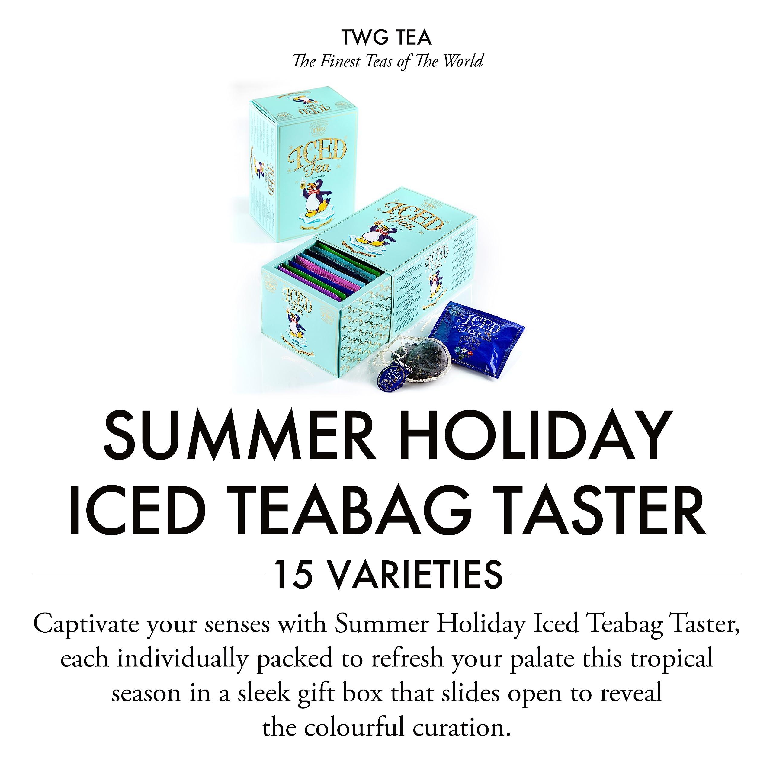 TWG Tea TWG Tea | Summer Holiday Iced Teabag Sampler | 15 Iced Hand Sewn Cotton Tea Bags | Gift Set