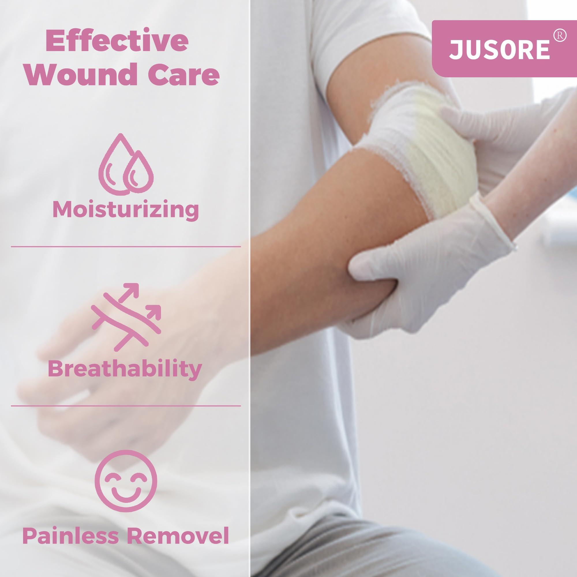 JUSORE JUSORE Xeroform Petrolatum Dressing Gauze 5"x9" - 25 Individual Pack, Non Stick Gauze Pads, Soft Mesh Xeroform Would Dressing for Wound Care, Surgical Incisions, Burns, Lacerations & Skin Grafts