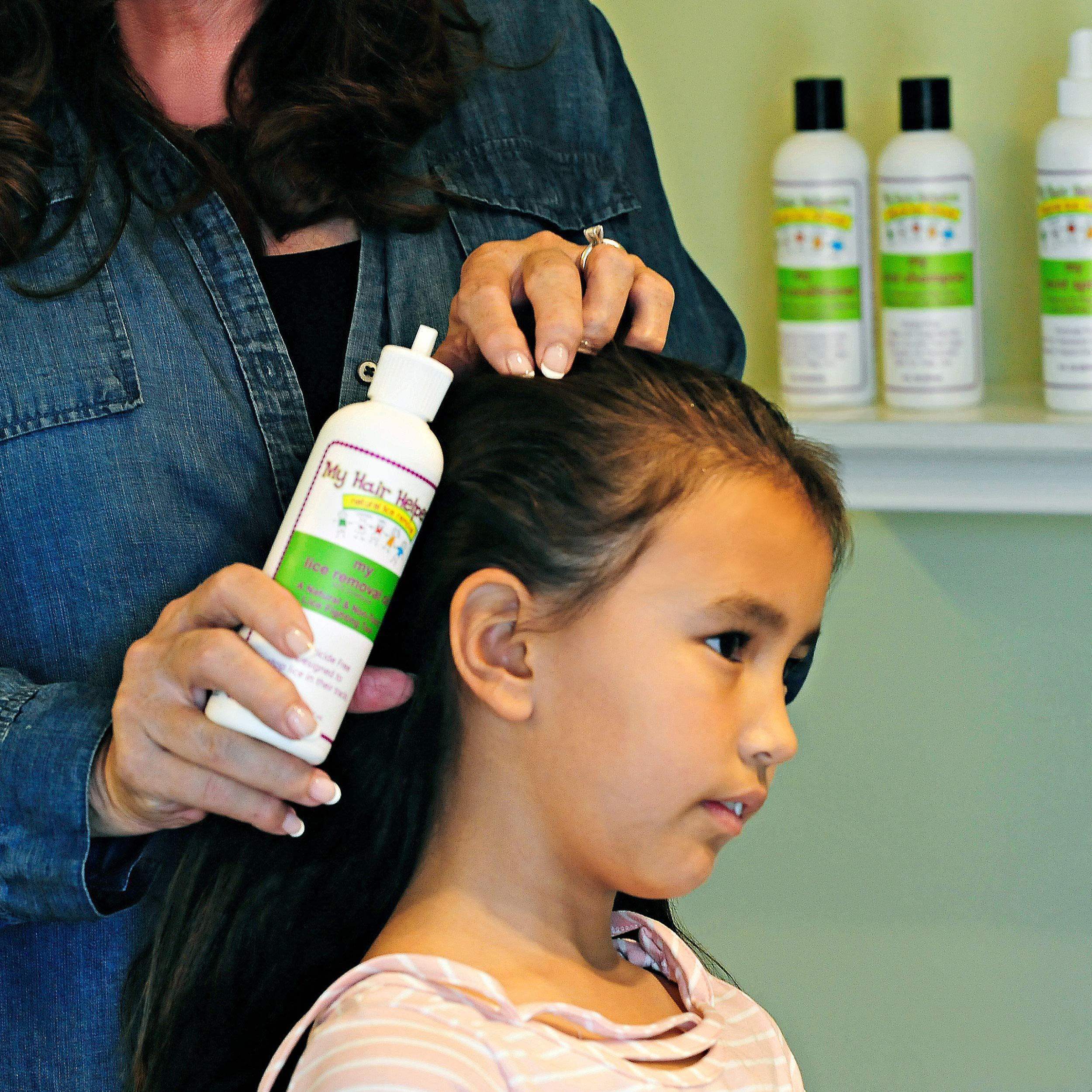 MY HAIR HELPERS NATURAL LICE REMOVAL My Hair Helpers Dimethicone Oil for Lice and Nits, Traps Bugs and Their Eggs, 16 fl Ounces, Works on 2-3 Kids