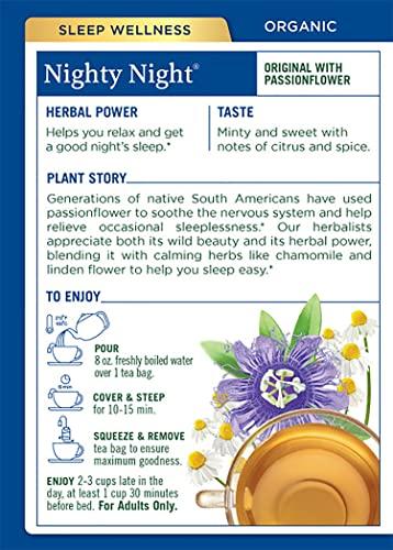 Traditional Medicinals Traditional Medicinals Organic Fair Trade Certified Nighty Night Herbal Tea (16 Count (Pack of 4))