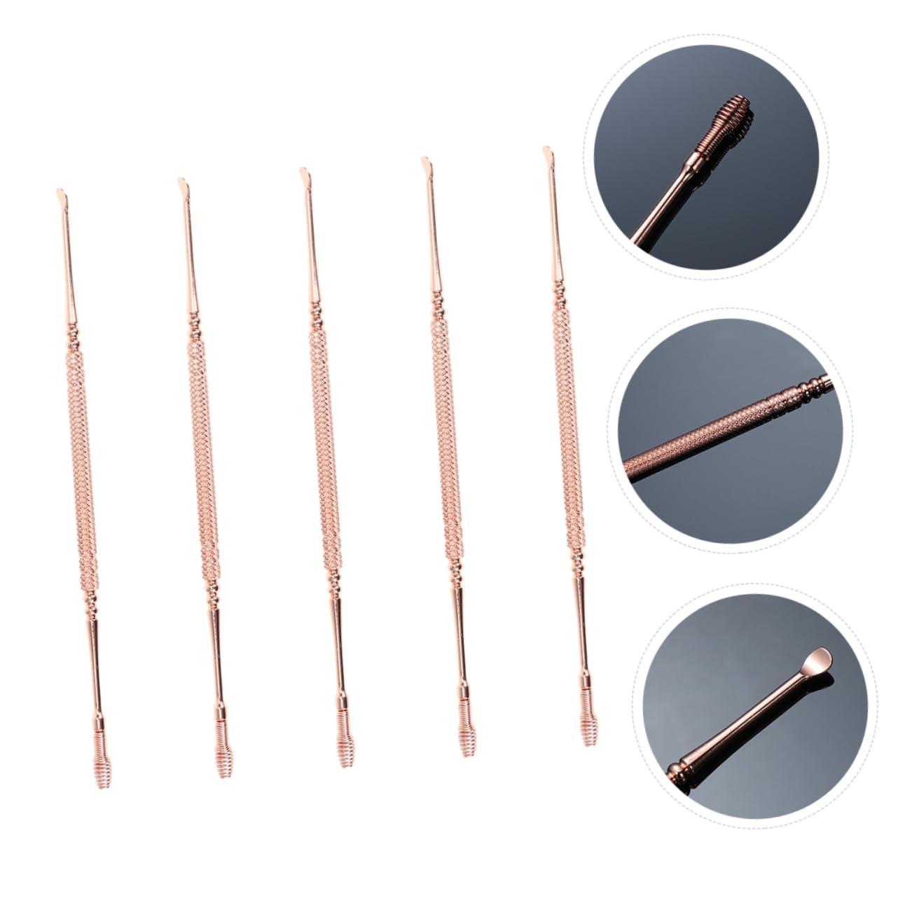 Healeved 5pcs Ear Spoon Earwax Removal Tool Ear Cleaner Ear Picking Spoon Earwax Spoon Ear Wax Removal Tool Clean Tool Home Earpick Ear Clean Accessory Wax Curette Earwax Cleaning Tool