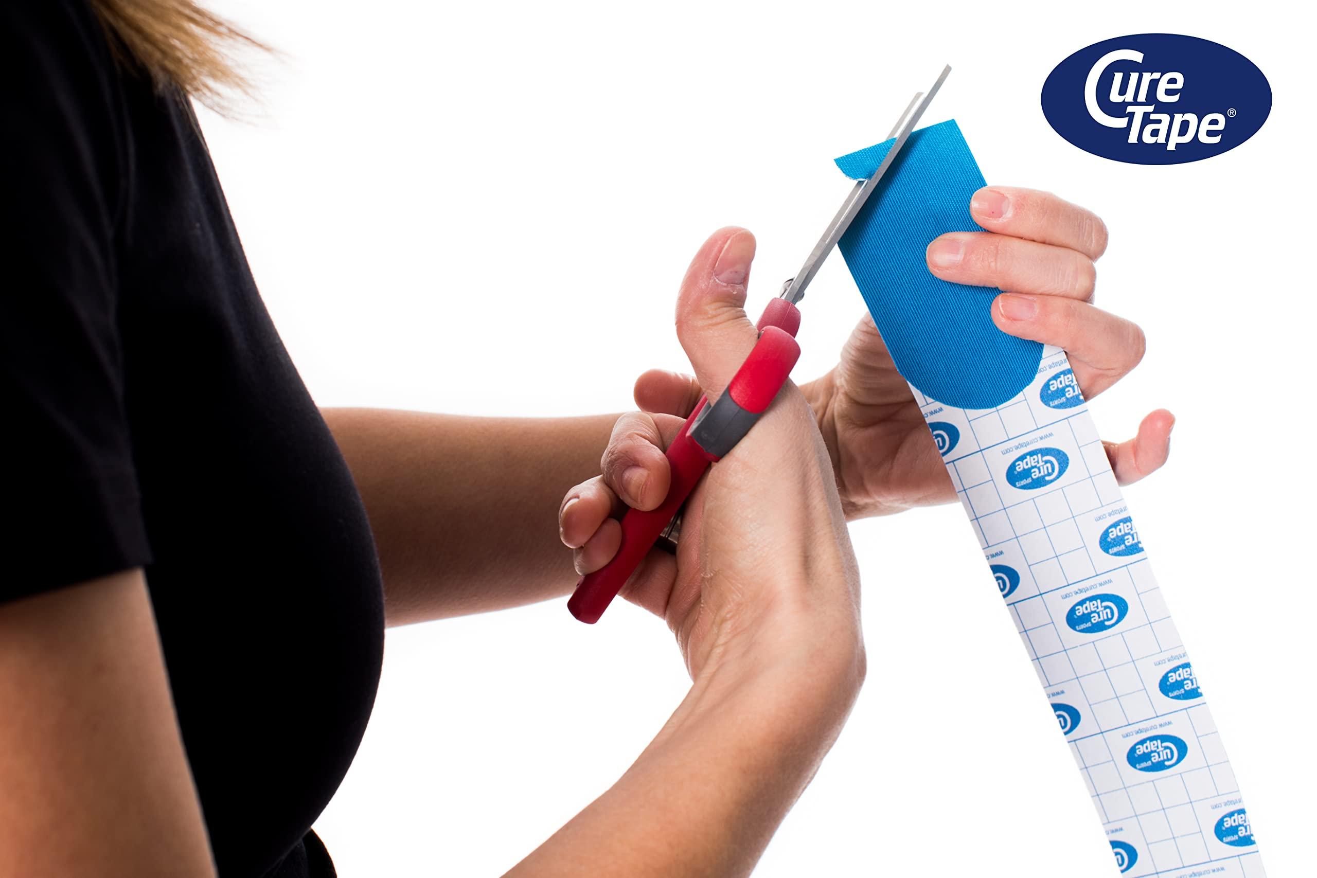 CureTape CureTape® Sports Kinesiology Tape Blue | 30% Stronger Adhesion | K-Tape for Extreme Conditions | Quick Dry Viscose | Waterproof Muscle Tape | for Increased Athletic Performance & Faster Recovery