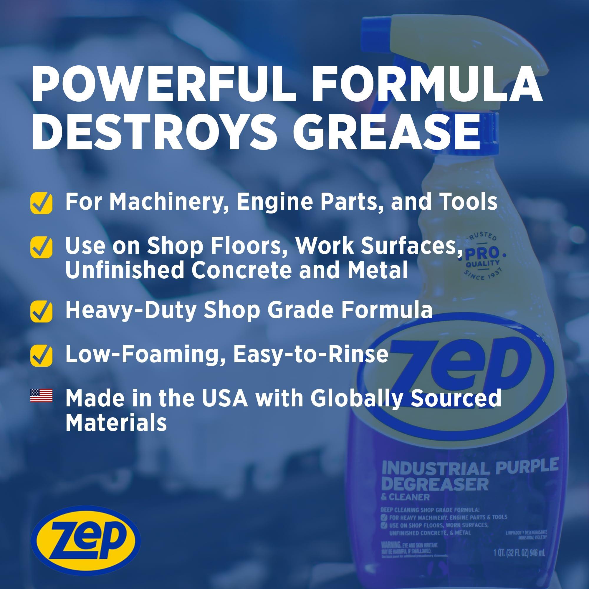 Zep Zep Industrial Purple Cleaner and Degreaser Concentrate - 32 Ounce (Case of 4) R42310 - Easy to Rinse Formula