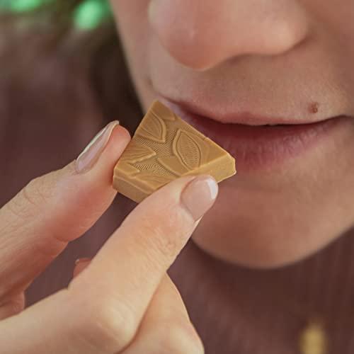 VALRHONA Valrhona Premium French Blonde Chocolate DULCEY 35% Cacao Tasting Bars - Creamy, Caramel Cookie Flavor Notes. Easy Melt and Tempering. Creamy and Balanced. Makes Luscious Frostings 70g (Pack of 3)