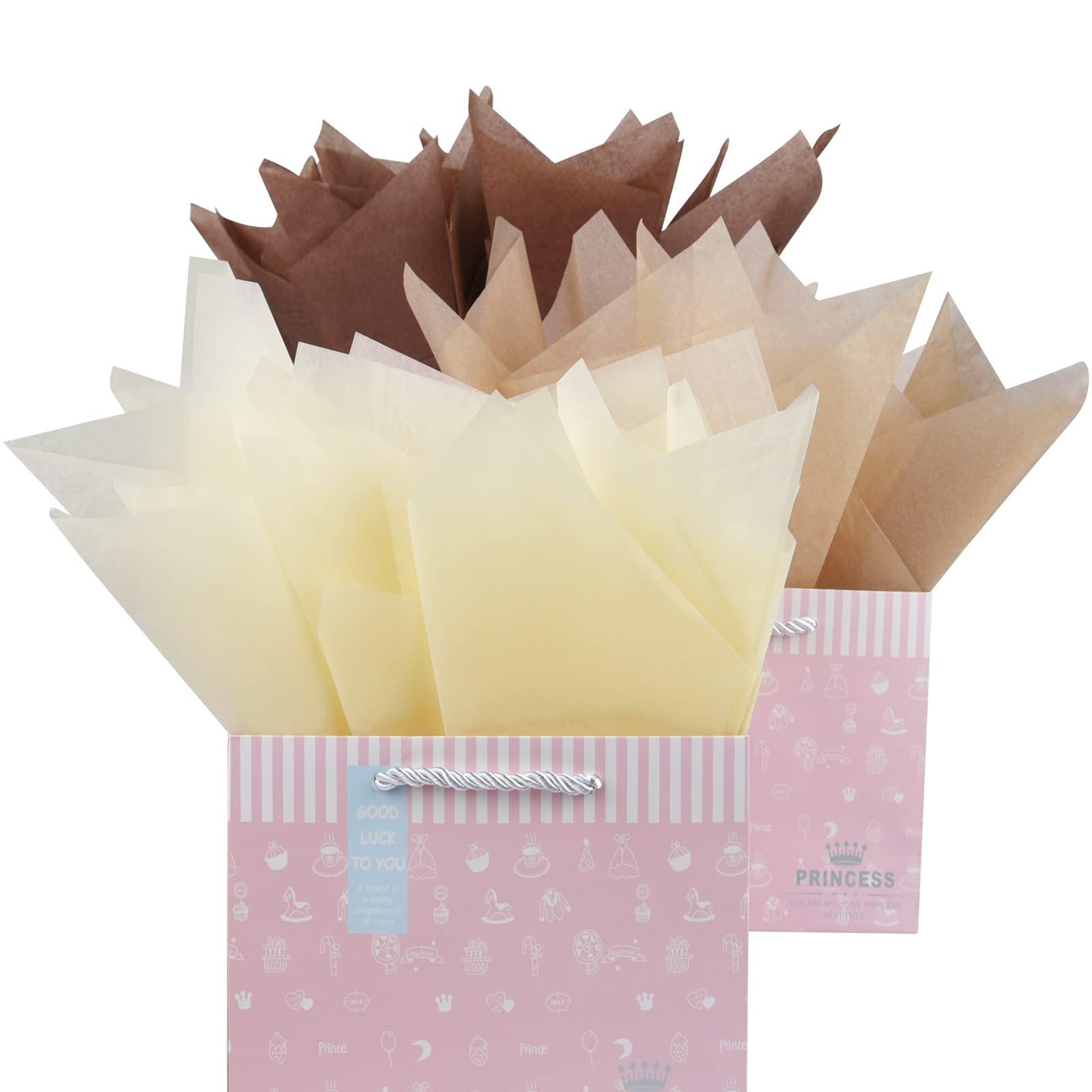 PLULON PLULON 60 Sheets Blue Tissue Paper Bulk and 60 Sheets Brown Tissue Paper Bulks