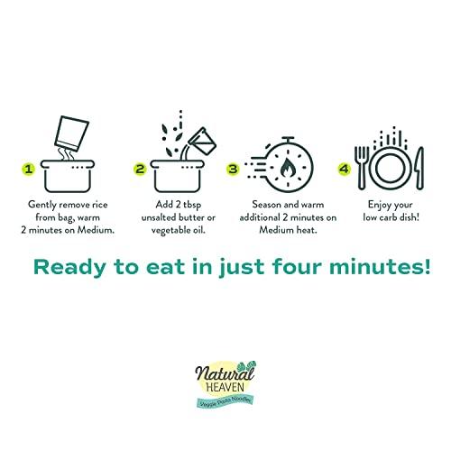 Natural Heaven Natural Heaven Rice, Hearts of Palm White Rice, Gluten Free, Vegan, Low Carb Rice for a Keto Snack or Healthy Food Meal, 9 Oz