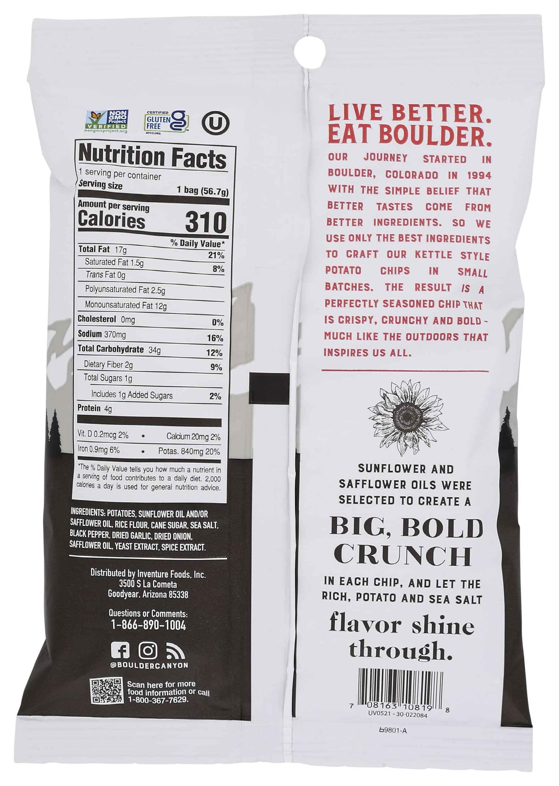 Boulder Canyon Boulder Canyon Sea Salt & Cracked Pepper Kettle Chips, 2 OZ