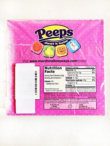 Peeps Peeps Marshmallow Easter Bunnies Bundle with 4 Colors: Blue, Yellow, Pink and Purple