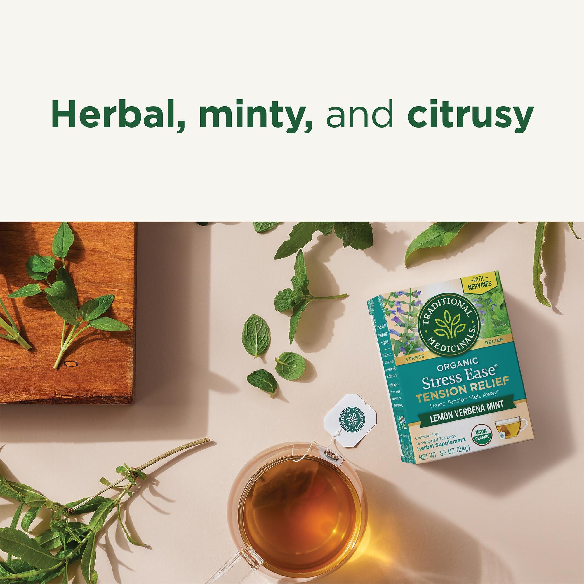 Traditional Medicinals Traditional Medicinals Organic Relaxation Tea Cinnamon, Stress Ease Cinnamon 96 Count (Pack of 6)