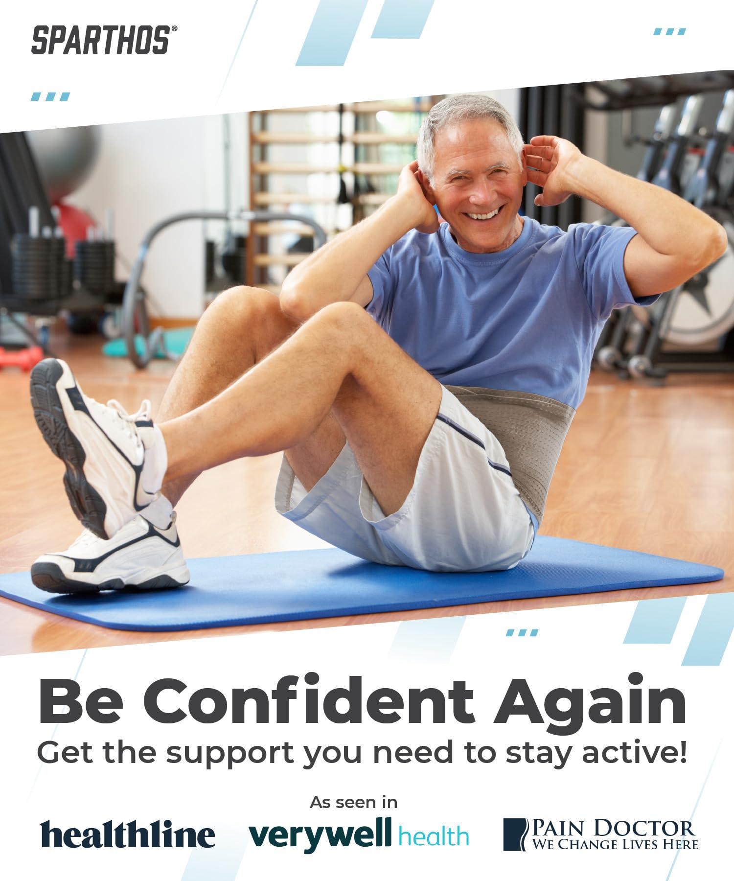 Sparthos Sparthos Back Brace for Lower Back Pain - Immediate Relief from Sciatica, Herniated Disc, Scoliosis - Breathable Design With Lumbar Support Pad - For Home & Lifting At Work, For Men & Women - (Beige-M)