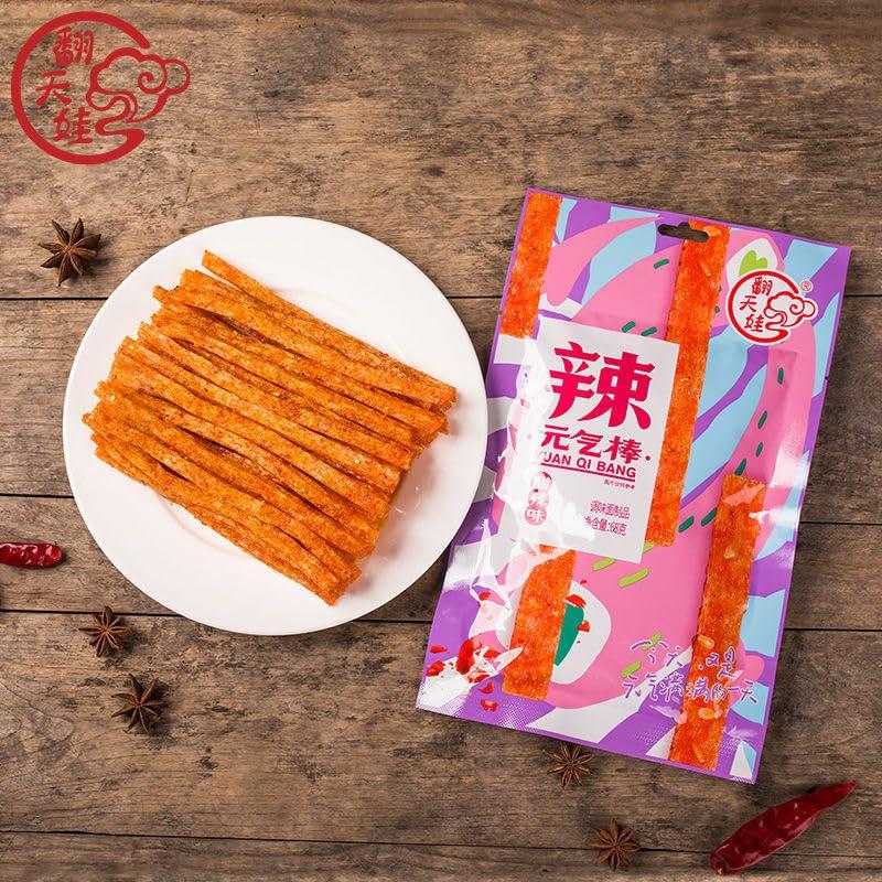 ZAOIAN Latiao Spicy Strips Nostalgia Spicy Small Gluten, Instant Classic hot&Spicy Flavor Chinese Special Snack Food, Ready to eat Delicious Snack, Vegan, 68g/2.39 Ounces per Pack (Slightly Spicy,1 Pack)