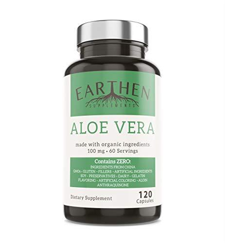 EARTHEN supplements Aloe Vera Supplement | Equivalent to 20,000mg | Made with Organic Ingredients | RAW All Natural | Non-GMO