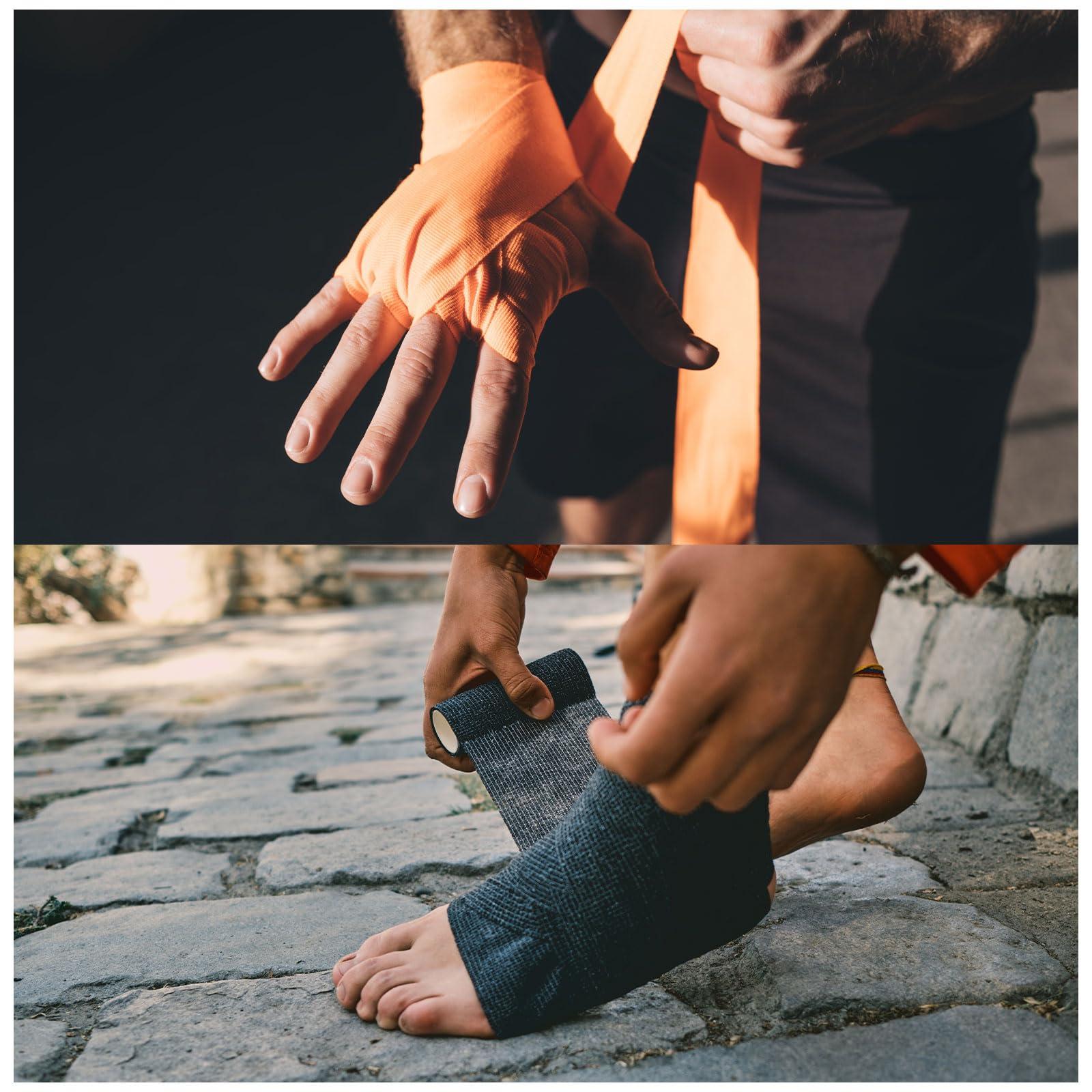 MECCANIXITY MECCANIXITY Pre Wrap Athletic Tape 30 Yards x 2.8 Inch Foam Under Wrap Tape Sports Prewrap Headband for Hair Ankles Wrists Hands Knees, Green 12 Rolls