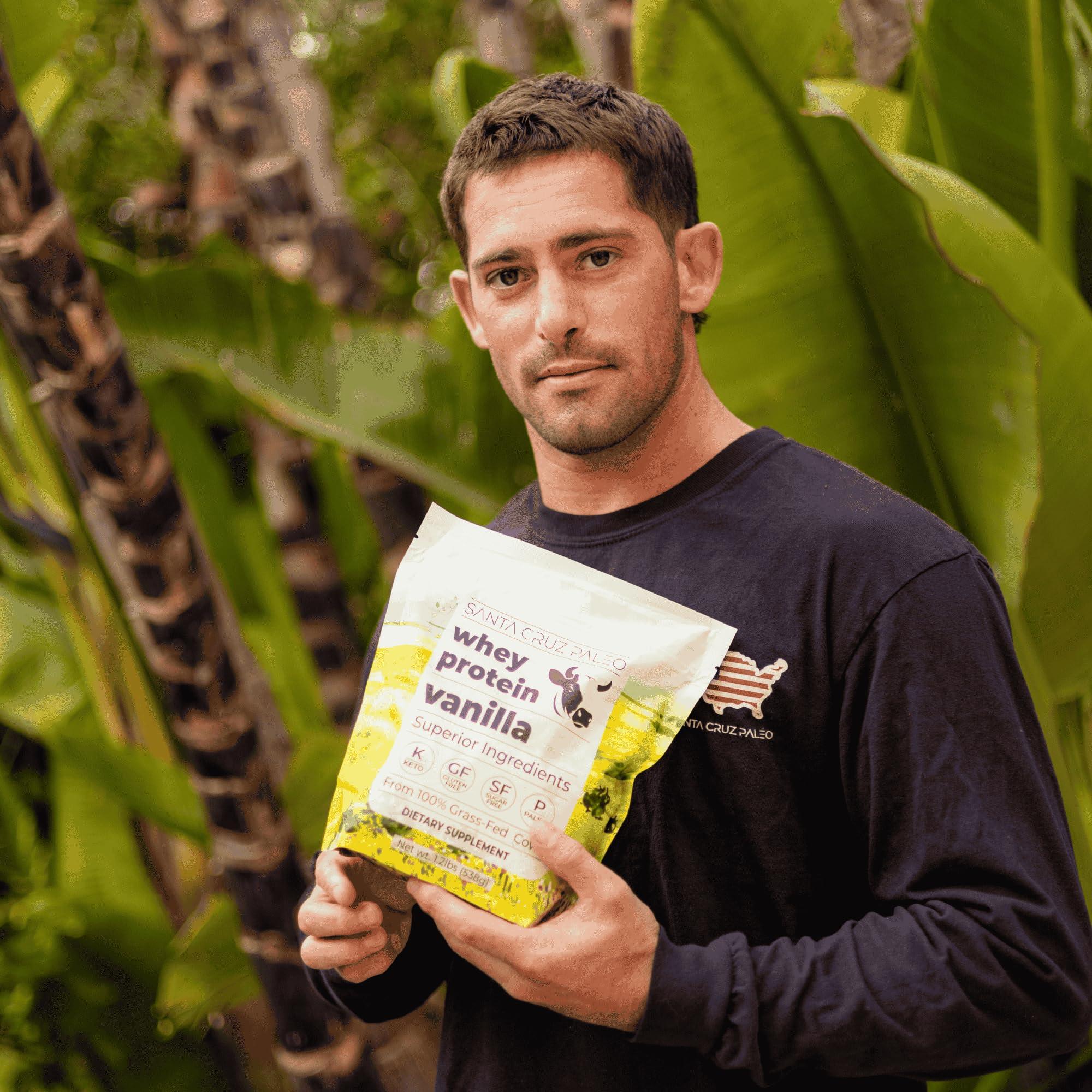 Santa Cruz Paleo Santa Cruz Paleo Whey Protein Powder, Vanilla, 20g Grass Fed Whey Protein Isolate Per Serving, Gluten Free, Keto, Sugar Free, Paleo, Natural, Post Workout Muscle Support, 20 Servings, 1.2lb Bag