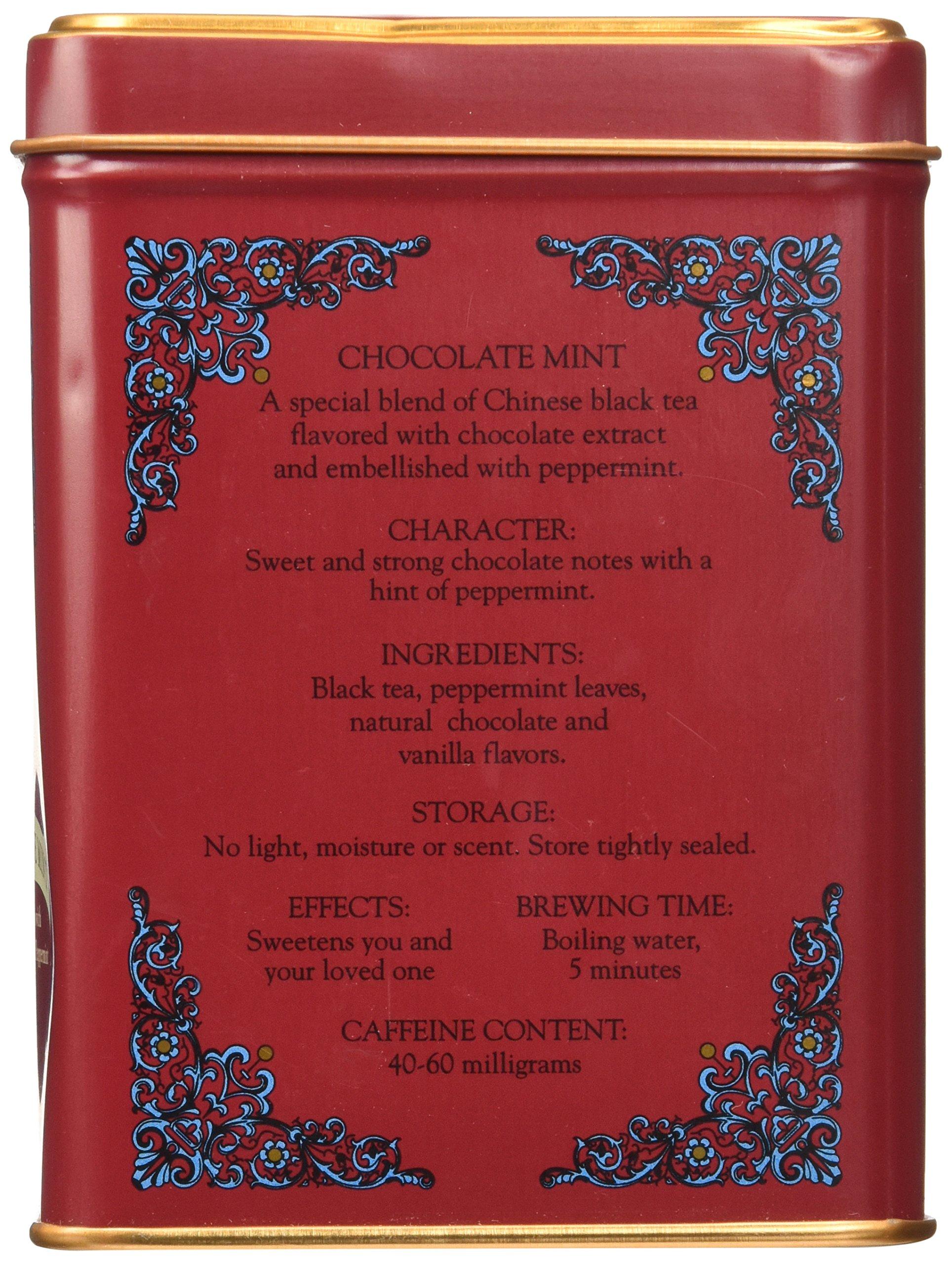 Harney & Sons Harney and Sons Chocolate Mint, Flavored Black Tea - 20 Sachets per Tin (Pack of 2)