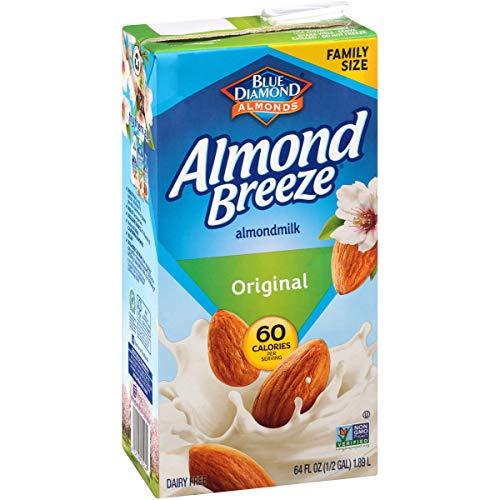 Blue Diamond Almonds Almond Breeze Dairy Free Almondmilk, Original, 64 Ounce (Pack of 8)