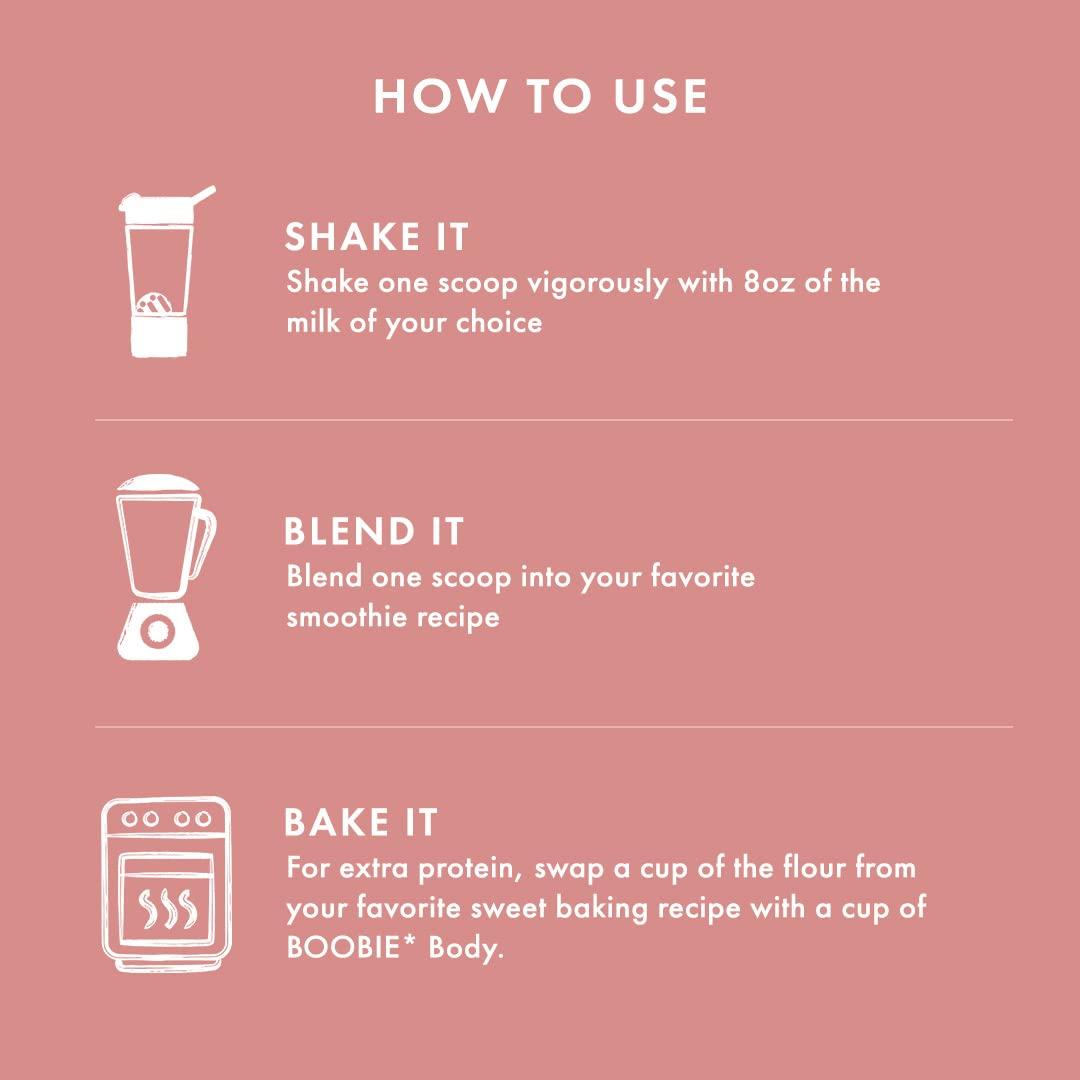 Boobie Brands Boobie Body Superfood Protein Shake with Flavor Boost Bundle - Pregnancy Protein Powder for Lactation Support, Metabolism, and Energy (21oz Vanilla Cookie Protein Tub, 1.32oz Pumpkin Flavor Boost)