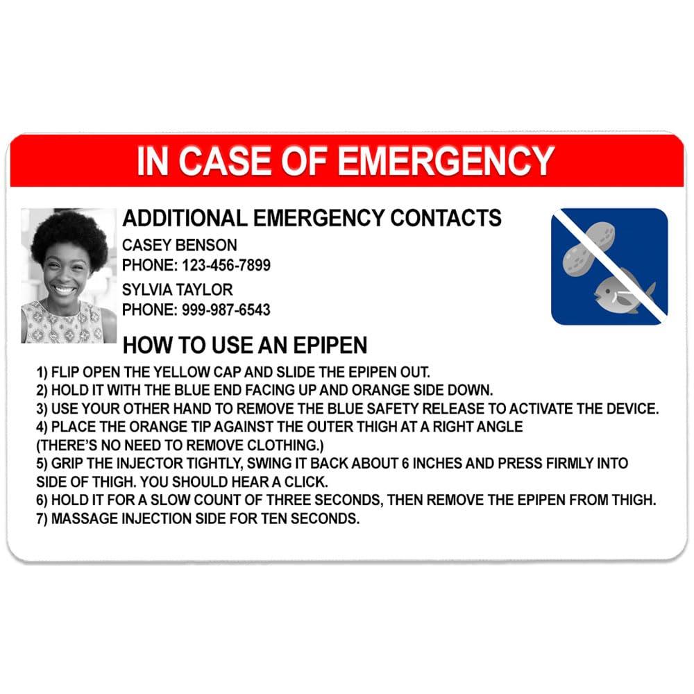 1 Cute Pooch 1 Cute Pooch Disability Alert In Case of Emergency Card (Red Emergency Card)