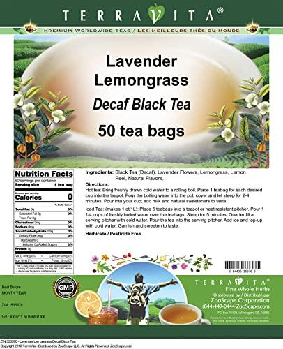 TerraVita Lavender Lemongrass Decaf Black Tea (50 tea bags, ZIN: 535376) - 3 Pack