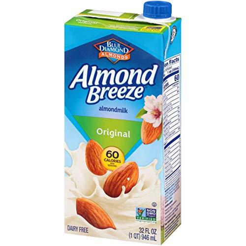 Blue Diamond Almonds Almond Breeze Dairy Free Almondmilk, Original, 32 Fl Oz (Pack of 12)