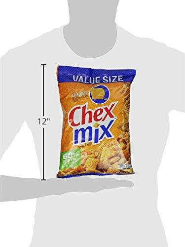 General Mills Chex Mix Snack Mix, Cheddar, Savory Snack Bag, Family Size, 15 oz