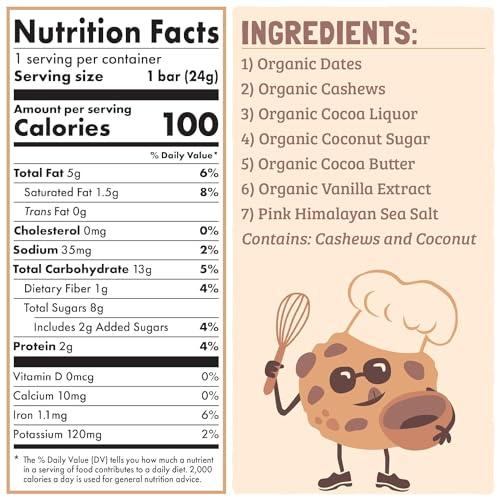 Skout Organic Skout Organic Cookie Dough Kids Snack Bars (18 Pack) | Organic Kids Snack Bars | School Snacks & Lunch Snacks | Vegan & Paleo | Gluten, Dairy, Grain, Peanut Free