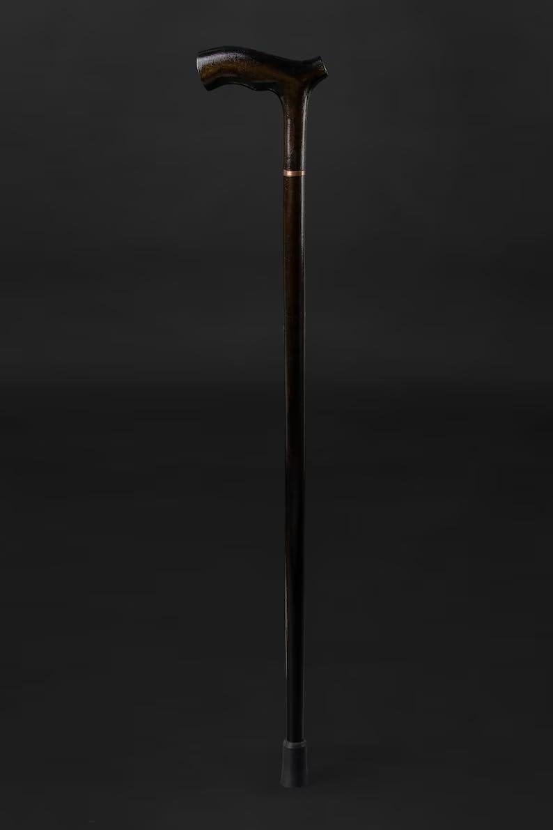 SHAIMPERIAL SHAIMPERIAL Handmade Ergonomic Wooden Walking Cane for Men and Women Fancy Gift Classic Derby Walking Handmade Exotic Wood Walking Cane Vintage Walking Cane Gift for Christmas,