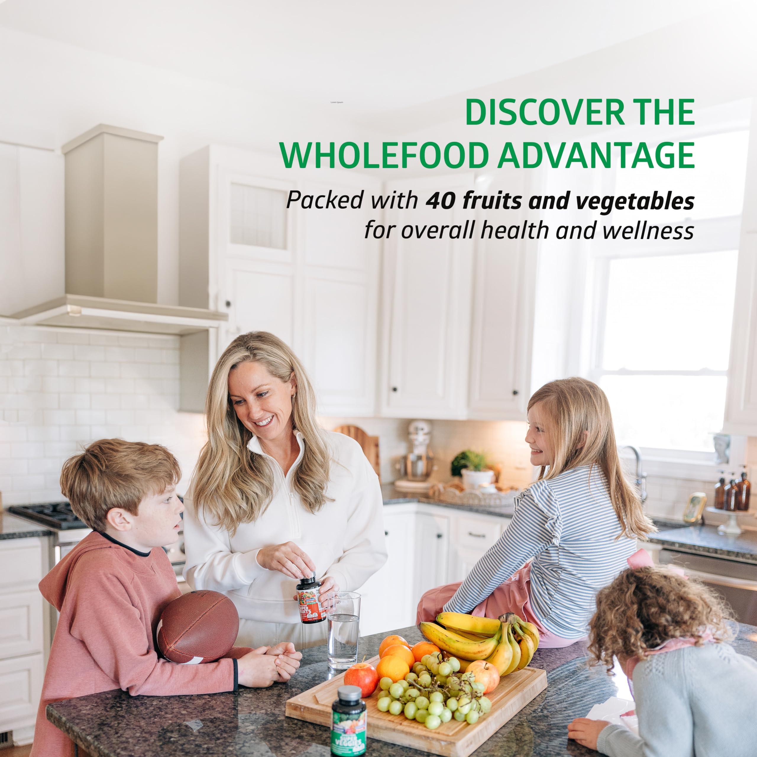 Number One Nutrition N1N Premium Super Fruits & Veggies Supplement, 180 Caps, Whole Food & Natural Superfood for Women, Men & Kids - Packed with Aloe Vera, Vitamins & Minerals