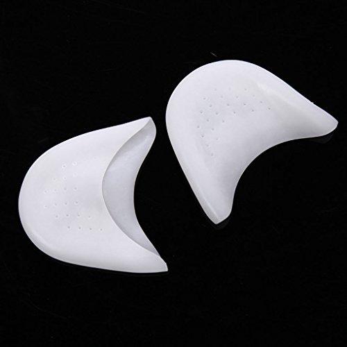 JIAHAO 1 Pieces Professional Ballet Dancer Silica-Gel Pointe Shoes Toe Pads Toe Protector with Breathable Hole (White)
