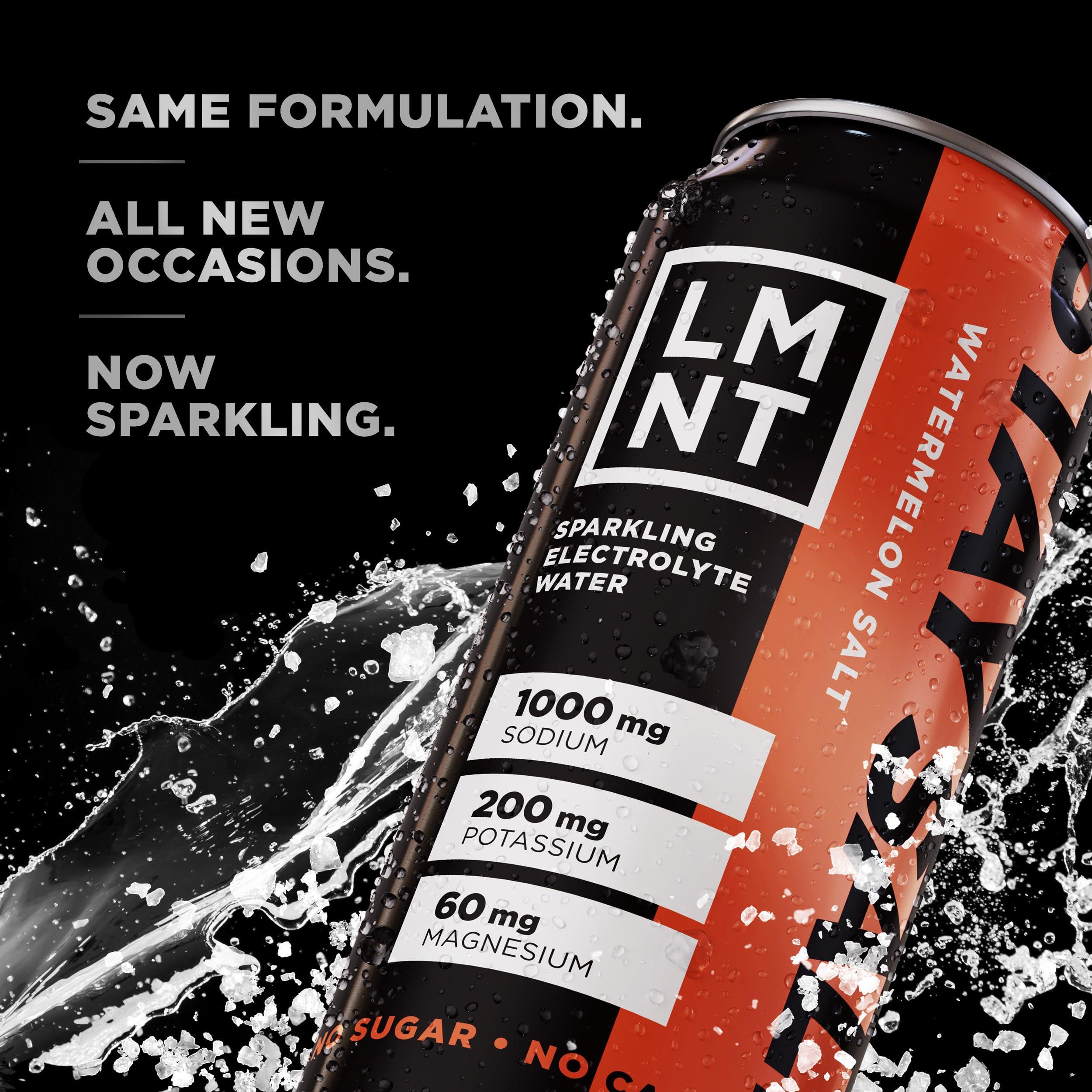 Drink LMNT LMNT Sparkling Electrolyte Water - Watermelon Salt | 12-Count