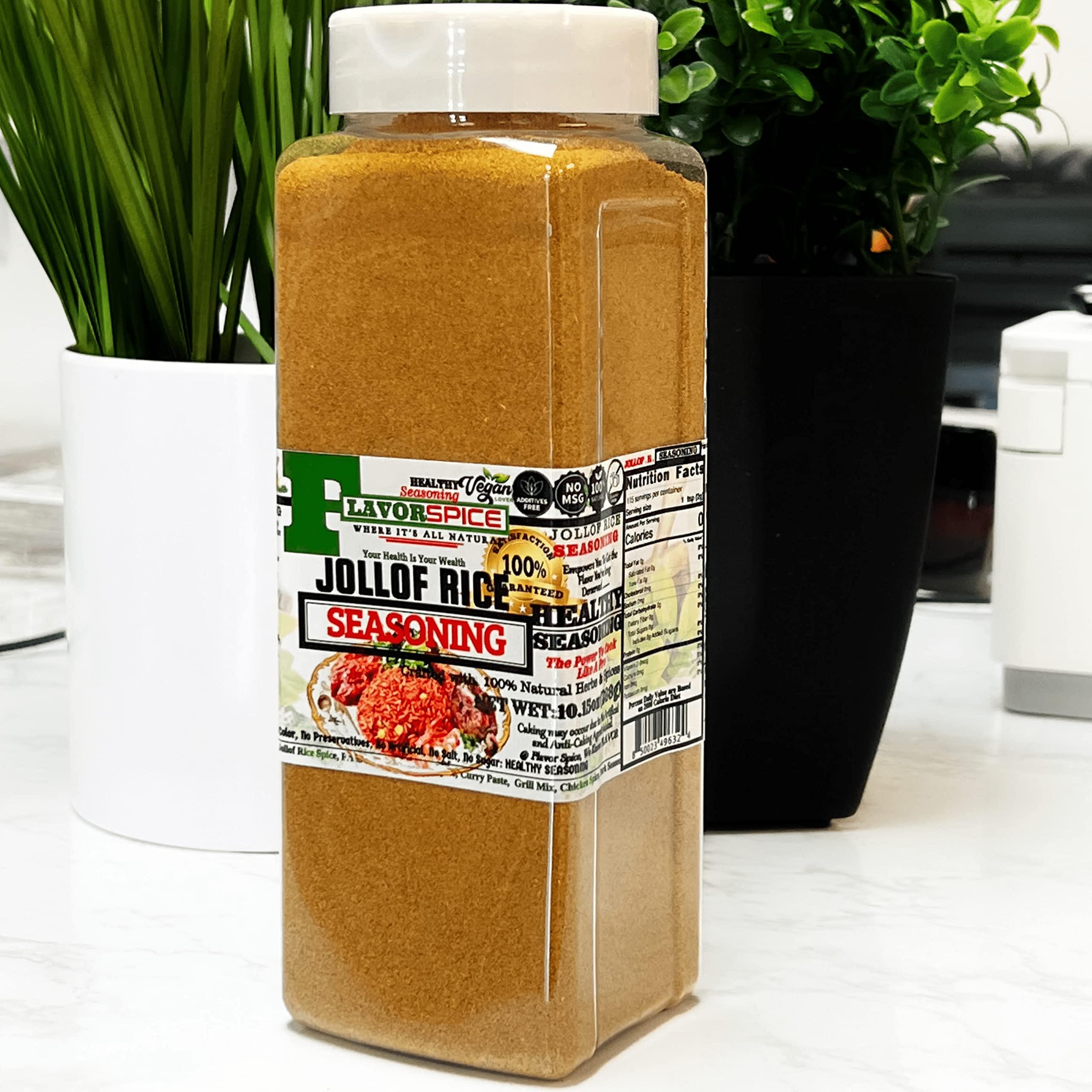 Flavor Spice LLC Jollof Rice Seasoning Crafted with 100% Natural Herbs and Spices with No Artificial or preservatives, No Salt, No Sugar, No MSG, Gluten, Great For Keto, Great For Vegan (14oz)