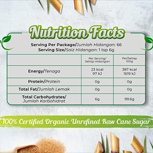 country farm country farm USDA Organic Unrefined Raw Cane Sugar [400g x 9 Packs] Premium Grade, Natural Sweetener, For Drinks, Cooking, Baking, Import from Brazil