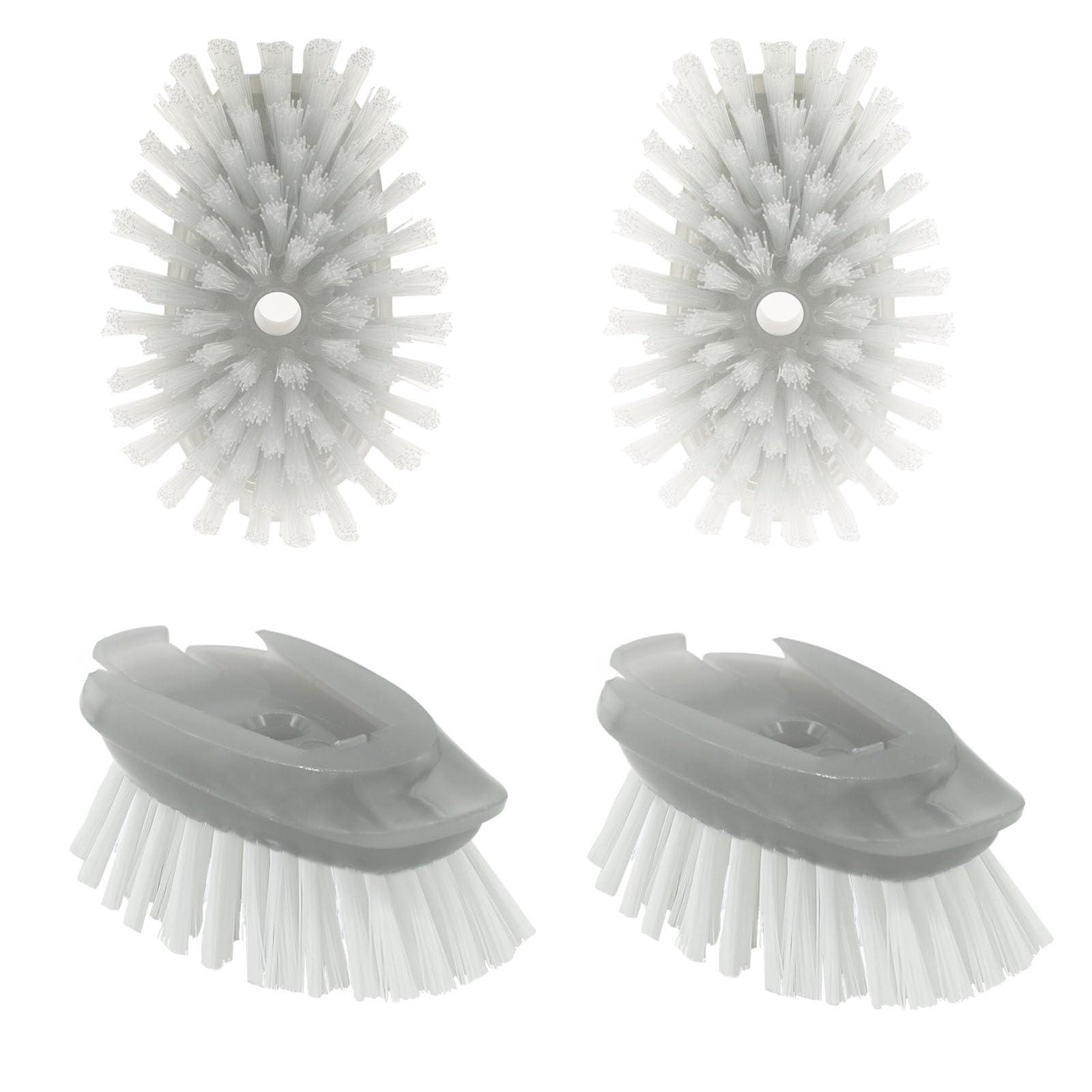 Pamrack Soap Dispensing Dish Brush Refills, 4 Pack Dish Brush Replacement Head for OXO Steel Soap Dispensing Dish Brush