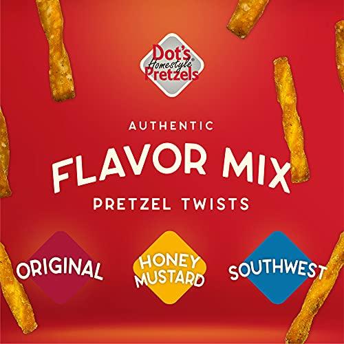 Dot\'s Homestyle Pretzels Dot\'s Homestyle Pretzels 5 Ounce Snack Size Individual Packs Seasoned Pretzel Twists (Variety Pack, 5 Ounce (Pack of 3))