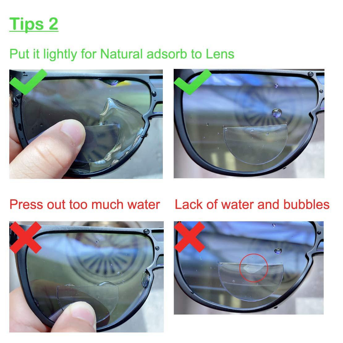 WENDA +1.50 Stick On Bifocal Lenses Reader Magnifying Adhesive Reading Lens Sticker Diving Scuba Mask Swimming Goggles Glasses Magnifier Add On (Transparent, +1.5)