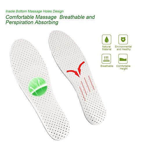 Sonew Invisible Height Increase Insoles, 3Sizes Sport Shock Absorbing Breathable Heel Lift Insert Shoes Pad for Men and Women (Black)(3CM)