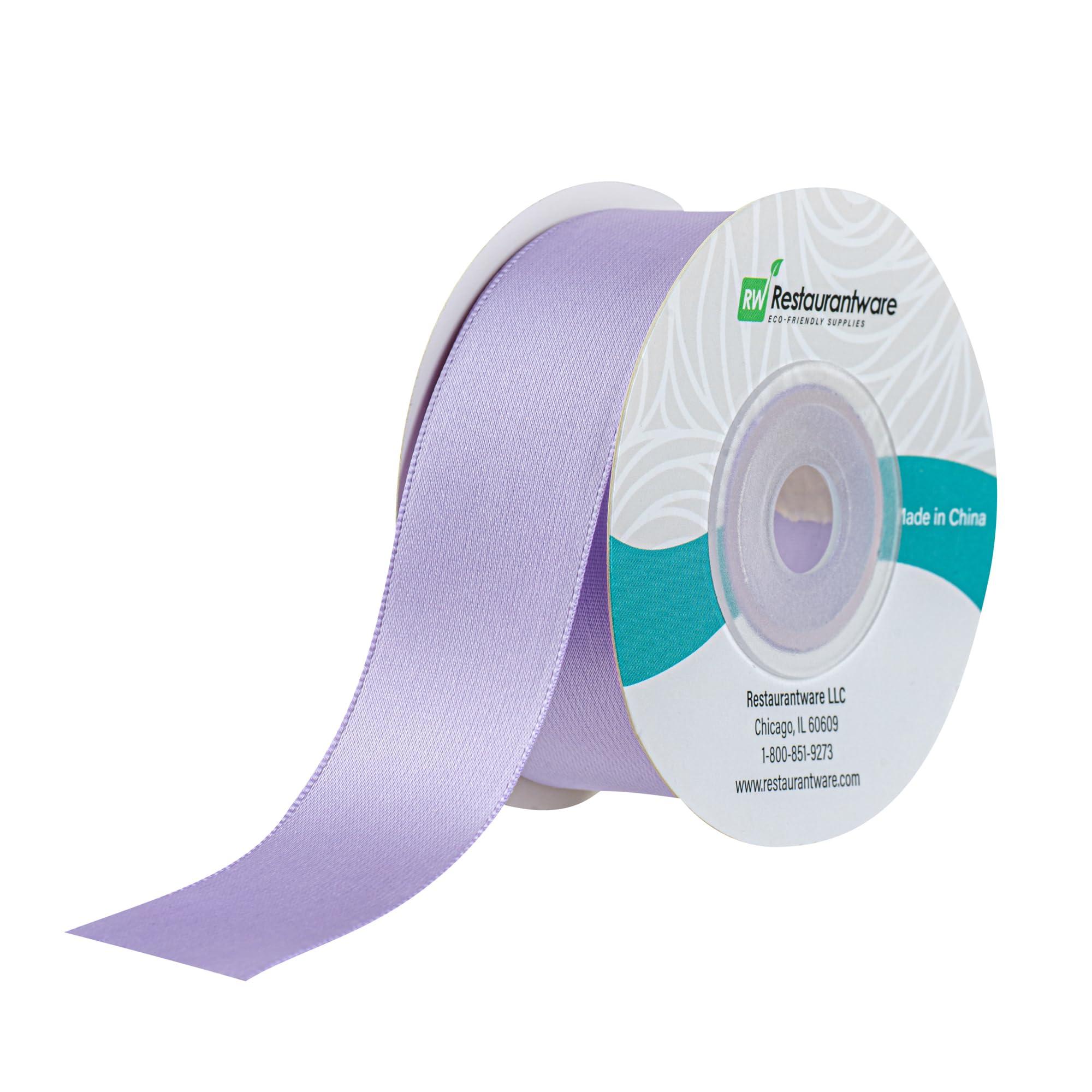 Restaurantware Restaurantware - Gift Tek 10 Yards x 1 Inch Satin Ribbon, 10 Single Faced Fabric Ribbon - Wide, Vibrant, Orchid Purple Polyester Ribbons, Solid Colored, for Gift Wrapping, Crafts, Weddings, Parties